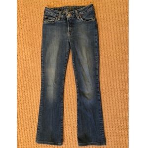 Hudson faded wash jeans, flair cut. In great condi